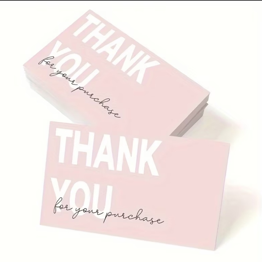 25 Ct - Pink Thank You Cards